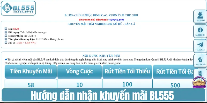 Hướng dẫn nhận khuyến mãi BL555 đơn giản và hiệu quả