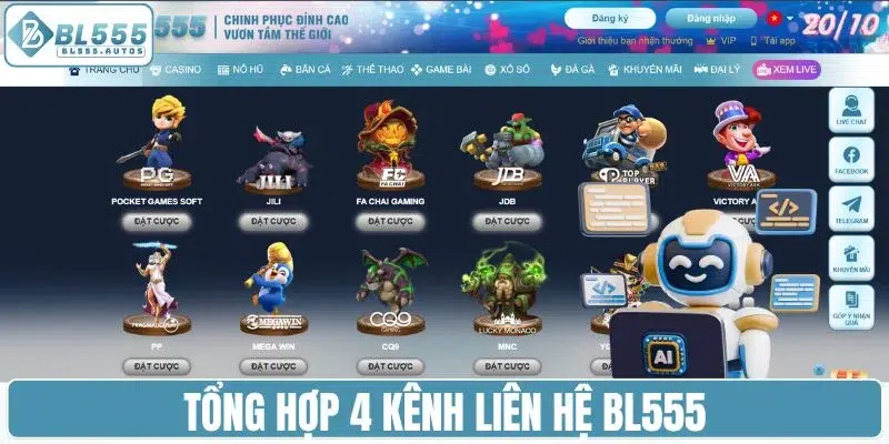 Tổng hợp 4 kênh liên hệ BL555